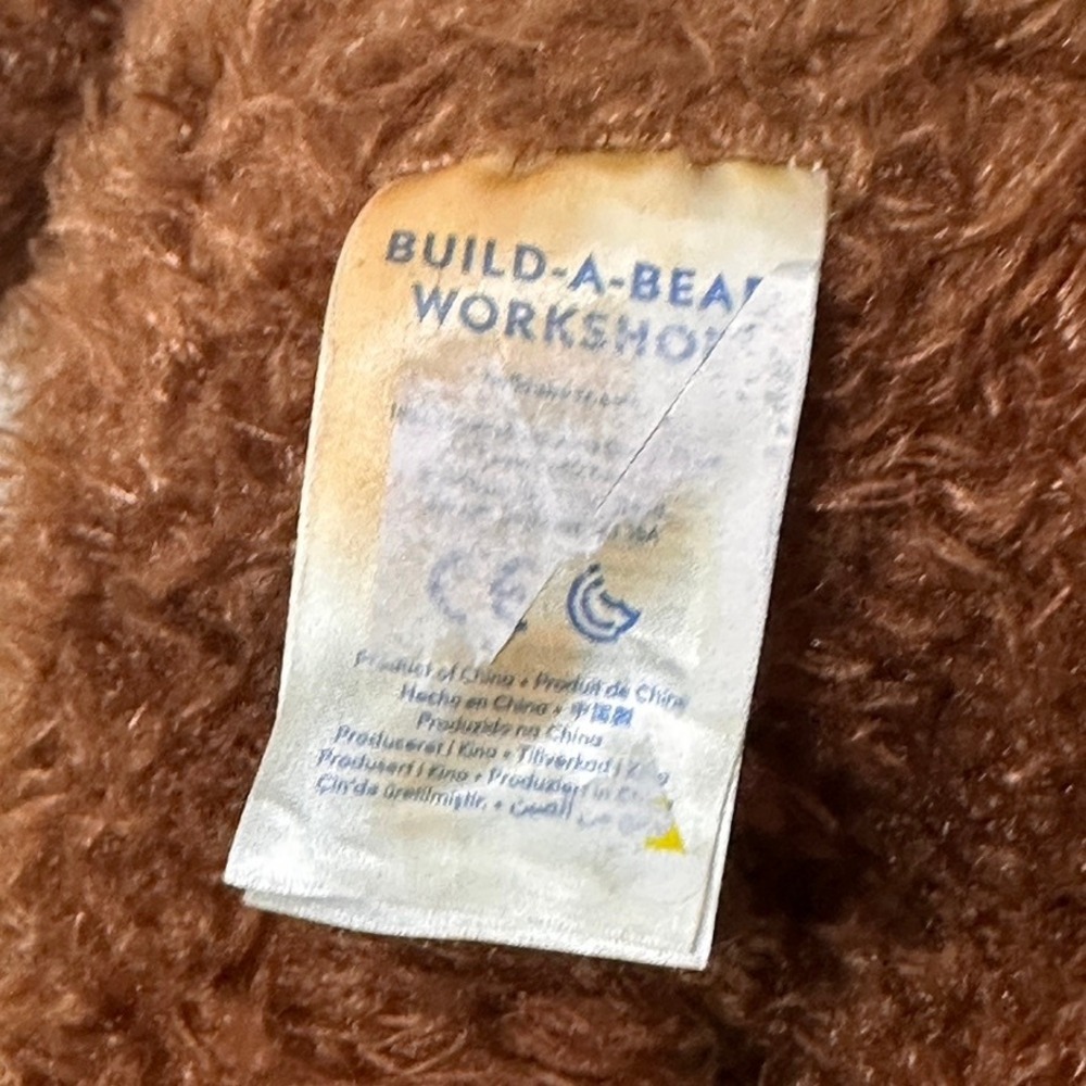 Build-A-Bear Workshop Happy Birthday Brown Shaggy Plush Teddy Bear Candle Paws - Picture 5 of 8
